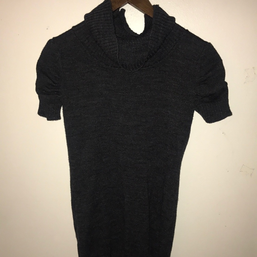 Cowl neck sweater dress